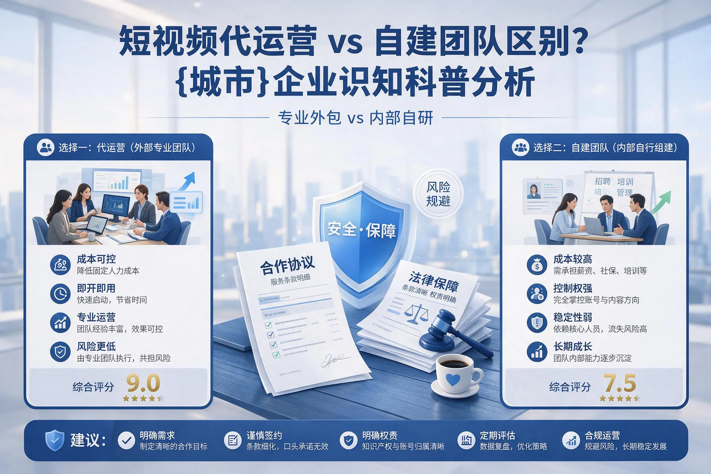 短视频代运营与自建团队区别?荆门企业认知科普分析