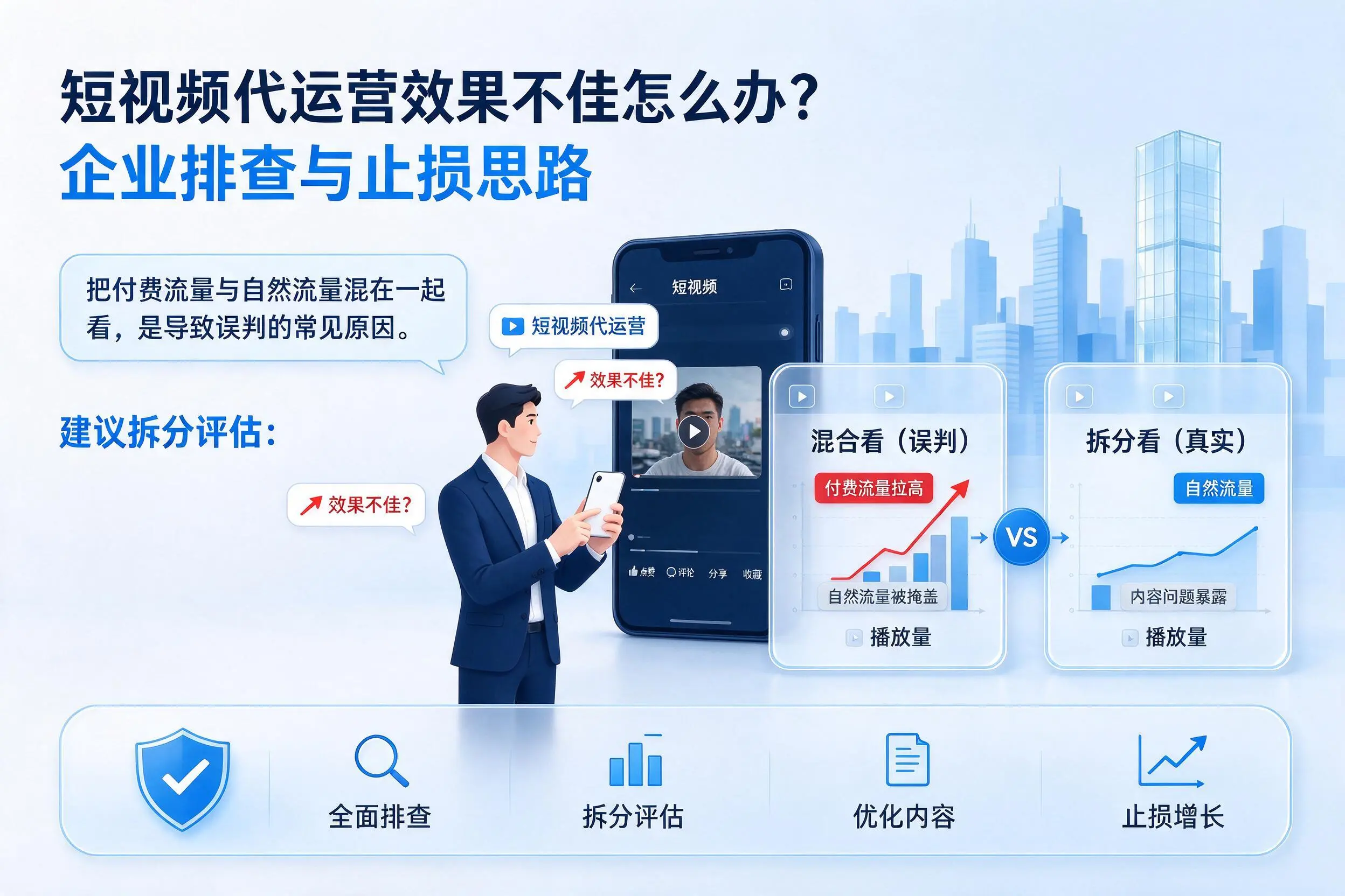 短视频代运营效果不佳怎么办?荆门企业排查与止损思路