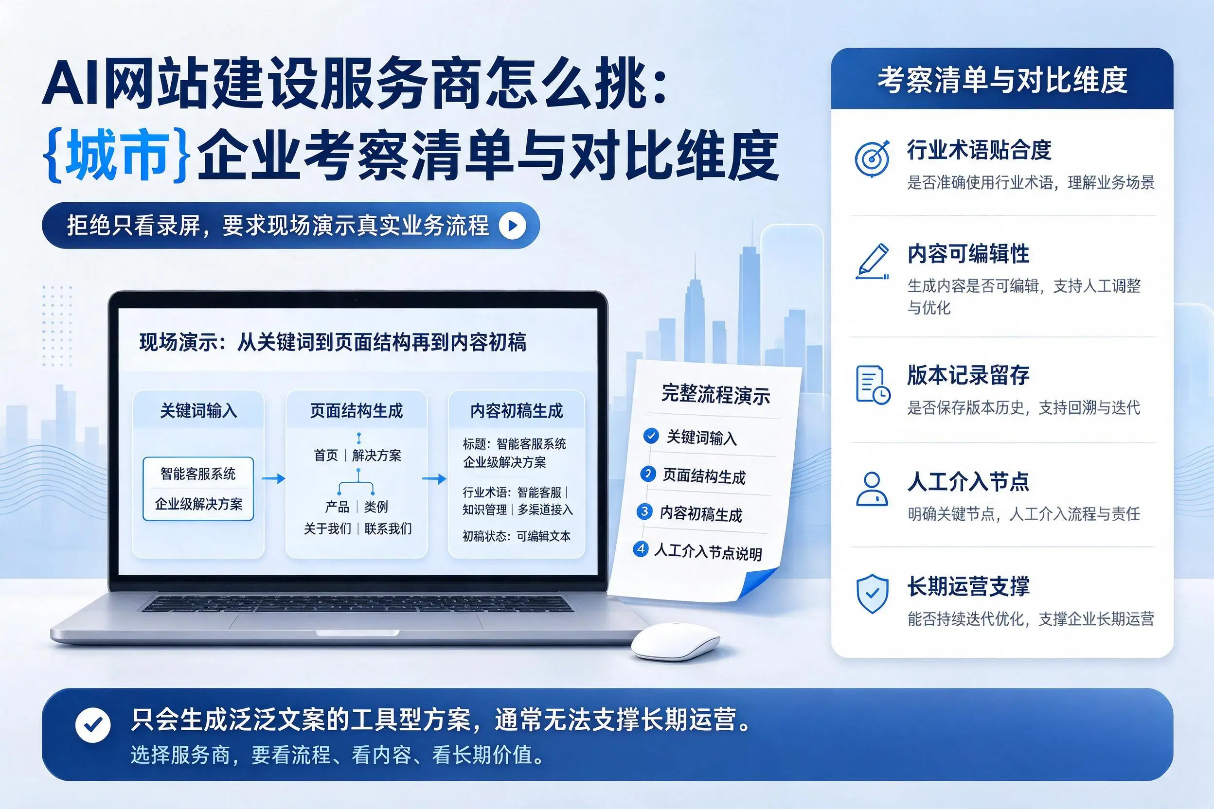 AI网站建设服务商怎么挑:荆门企业考察清单与对比维度