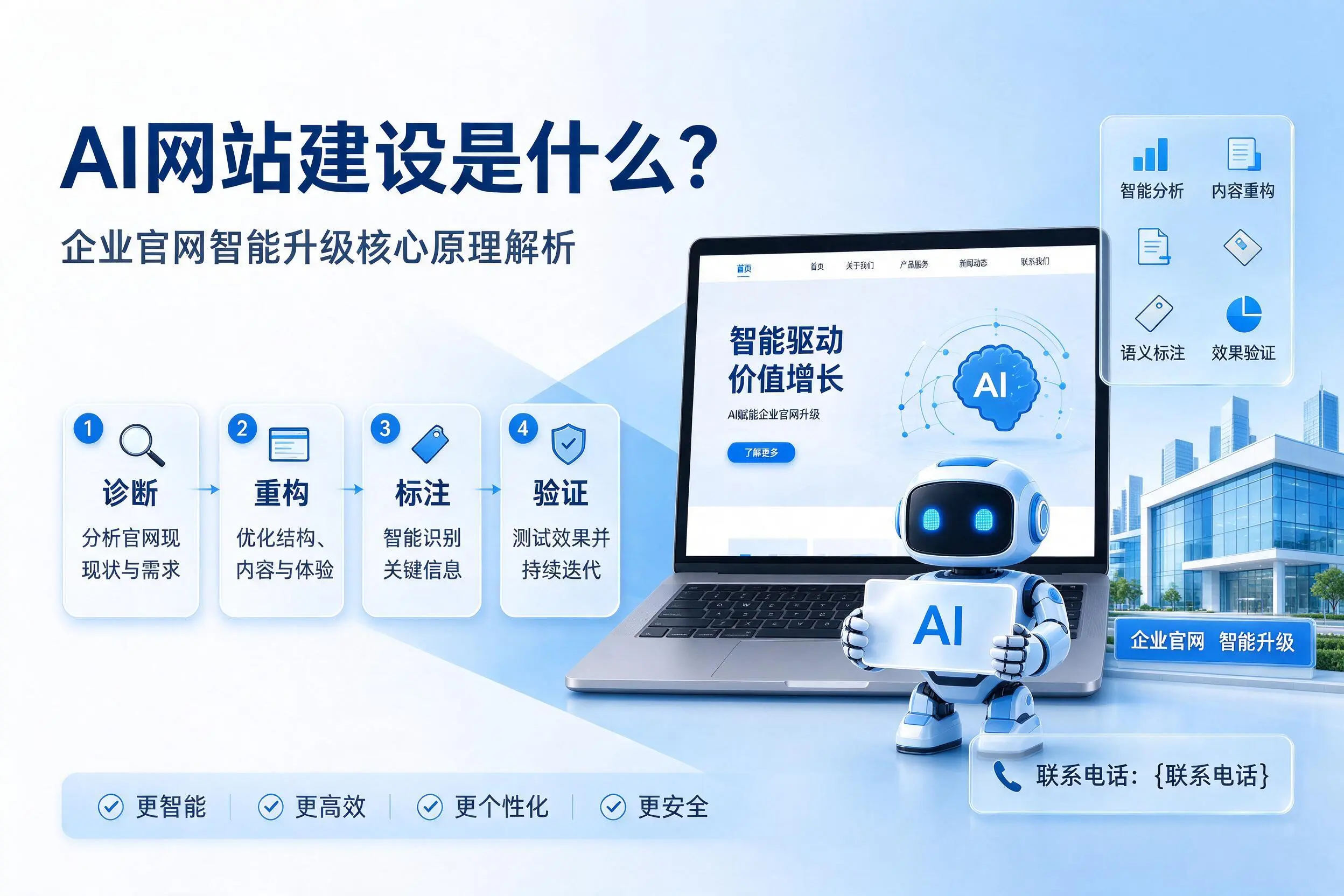 AI网站建设是什么?荆门企业官网智能升级核心原理解析