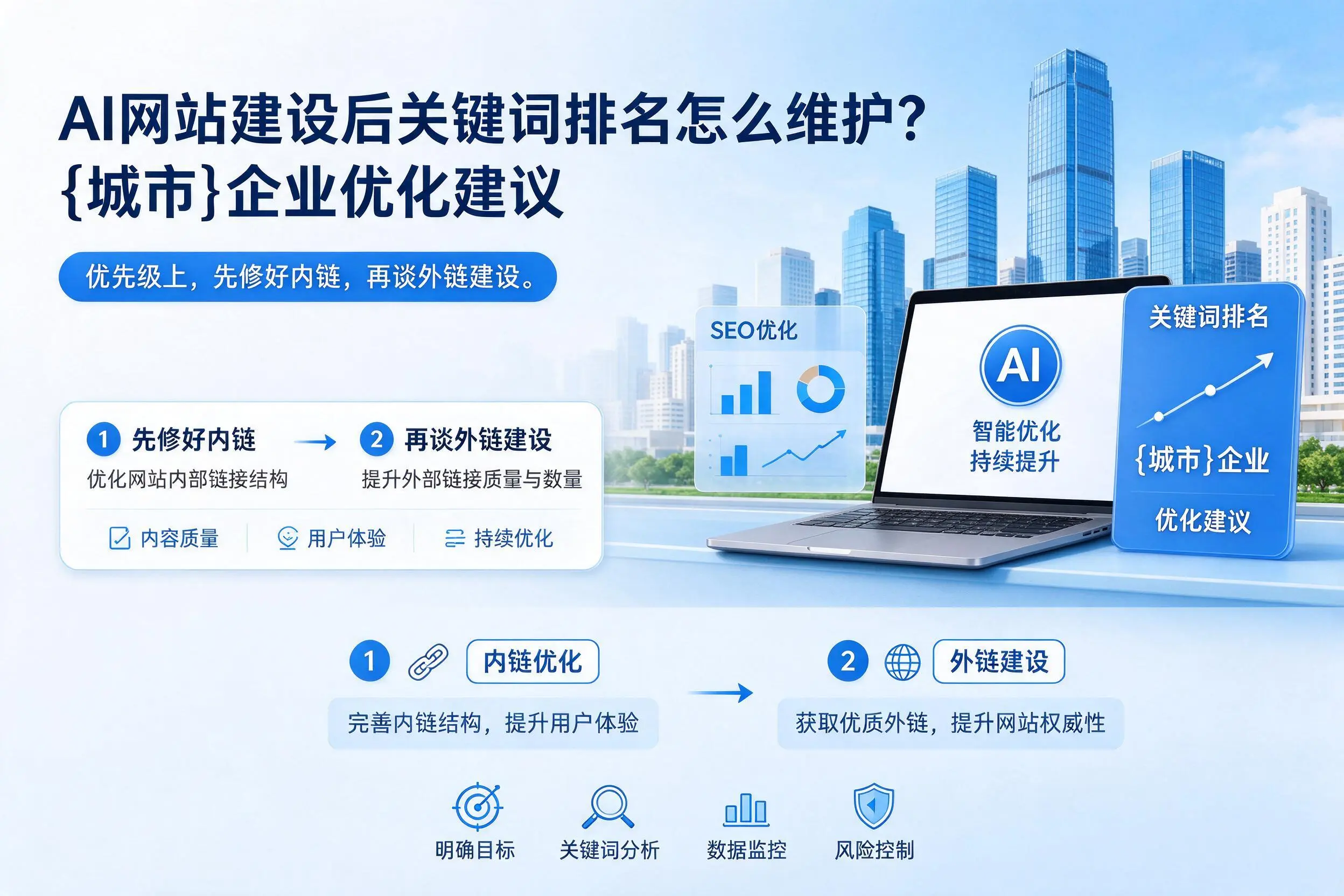 AI网站建设后关键词排名怎么维护?荆门企业优化建议