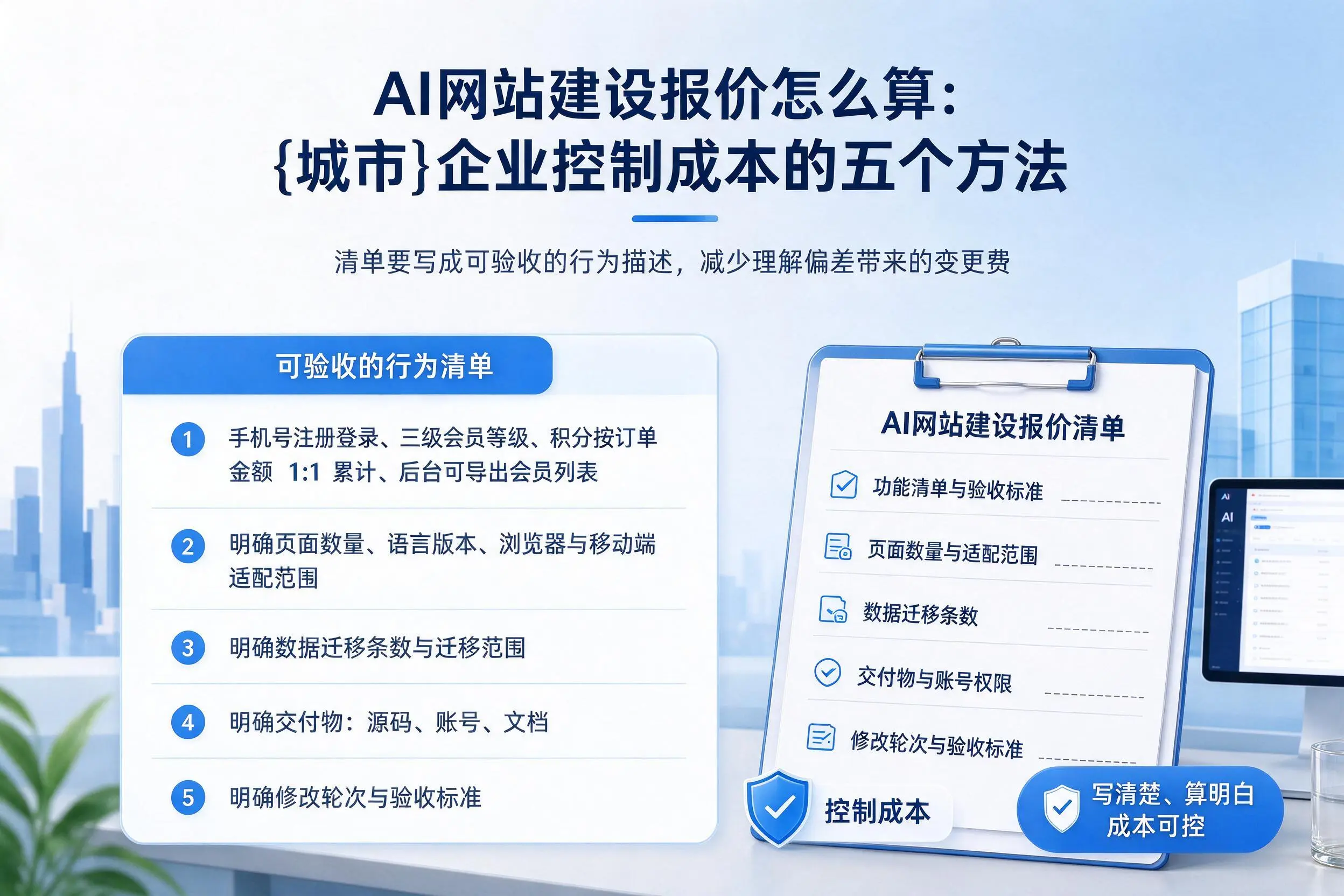 AI网站建设报价怎么算:荆门企业控制成本的五个方法